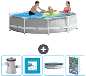 Paquete de piscina - intex - alrededor - 305x305x76 cm + accesorios cb124