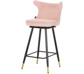 Taburete bar velvet rosa clinton 46x53x105 cm