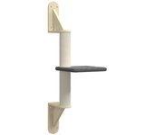 Árbol rascador para gatos de pared gris oscuro 85,5 cm