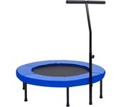 Cama elástica fitness con asa y almohadilla de seguridad 102 cm