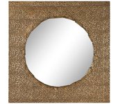 Espejo de pared home esprit dorado metal 80 x 6 x 80 cm
