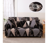 Funda para sofá de 2 plazas, 140-180 cm, color negro, con reposabrazos, moderna, universal, elástica, funda para sofá