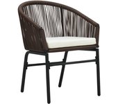 2 piezas sillas de jardín | silla de exterior | sillon jardín ratán sintético marrón cfw599382