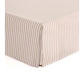 Cubre canapé algodón rayas alto 30 cm beige 160x200 cm