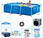 Paquete de piscina - intex - rectángulo - 260x160x65 cm + accesorios a88