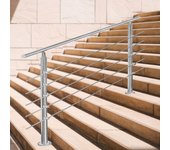 Ringhiera per scale corrimano in acciaio inox ringhiera argento 160 cm 5 traverse