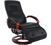 Sillón de relajación función masaje 9 programas 5 niveles de intensidad en cuero negro 04_0006381
