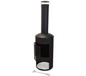 Progarden chimenea de metal 158 cm / vica home / negro