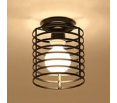 Plafón industrial de 1 pieza, plafón interior retro empotrable, luminaria de granja e27, adecuada para pasillos, salones y cocinas (bombilla incluida)