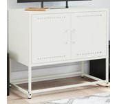 Mueble tv blanco 68,5x39x60,5 cm acero