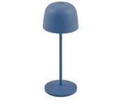 Lámpara de mesa led con batería arietty de lindby, azul, atenuable, ip54