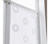 Tamiz de vidrio, cosmos blanco/plata l.90 x al.210 cm