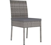 4 piezas sillas de comedor de jardín | silla de exterior | sillon jardín ratán sintético gris cfw599612