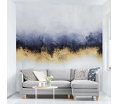 Papel pintado fotomural abstracto acuarela arte motivos cielo 212 - salón dormitorio cocina pasillo - tnt 240 x 240 cm adhesivo