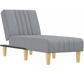 Tumbona de jardín | tumbona de exterior | silla de tela gris claro cfw598687