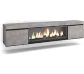 Amueblate online, mueble tv, televisión, muebles de salón, almacenaje,para tv hasta 80, chimenea eléctrica, colgado, suspendido, cemento