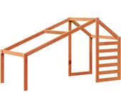 Techo de cama infantil madera maciza pino marrón 198x87x113 cm