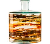 H&h frances peq 26 jarrón de cristal decorado marrón