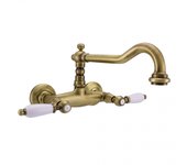 Grifo pb classic grifo mural de superficie palancas blancas bronce 1208854182
