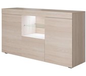 Aparador de salon con led | aparador de cocina | mueble de salon | recibidor | 135x73x34cm | modelo sefora | sonoma mate