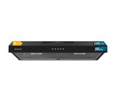 Campana extractora de 60cm de ancho bolero flux cm 602200 black b. potencia succión 220m3/h, motor 70w, bajo consumo, control mecánico, 3 niveles de p
