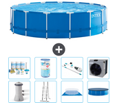 Paquete de piscina - intex - alrededor - 457x457x122 cm + accesorios a1820