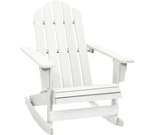 Maison exclusive - mecedora de jardín de madera blanca