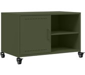 Mueble para tv | mueble de salón acero laminado en frío verde oliva 68x39x43,5 cm cfw30252