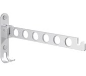 Tendedero de pared plegable con rotación de 90° y 6 agujeros, plateado
