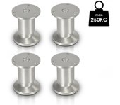 4x patas de muebles patas de muebles de aleación de aluminio de 18 cm patas de tocador patas de gabinete pies de zócalo ajustables