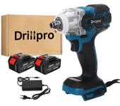 Atornillador de impacto a batería brushless 520n.m 18v 388vf 1/2 2 baterías