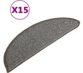 Alfombrillas de peldaños de escalera 15 piezas | alfombras de escalera | tapetes de escalera gris 56x17x3 cm cfw64900