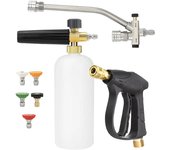 Pistola de agua para lavado de coches, lavadora de alta presión, interruptor de ajuste dual de 15mm, boquilla de pistola corta, 5 colores