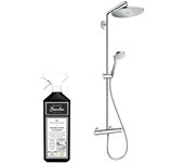 Hansgrohe croma select s 280 ecosmart columna de ducha termostática cromada + limpiador briochin