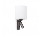 Faro rob - lámpara de lectura de pared para interiores con 1 luz blanca con pantalla, e27