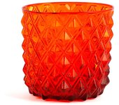 Set h&h nuevo murano 6 vasos, vidrio, rojo, cl30