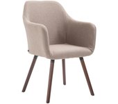 Silla picard v2 en tela de nogal topo