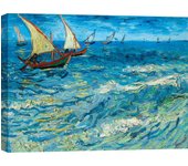 Cuadro vincent van gogh, marina en saintes-maries, 1888 (paisaje marino en saintes-maries) - 120x90 cm