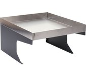 Garaje para robot cortacésped con jardinera hwc-g60, cobertizo de techo para cortacésped, metal 37x60x70cm ~ acero inoxidable, antracita