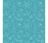 Papel pintado florales en fondo azul menta