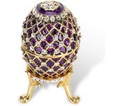 Huevos esmaltados, artesanías de huevos de pascua, adornos de metal pintados con esmalte dorado, decoración del hogar
