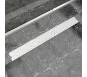 Vidaxl desagüe de ducha lineal 1030x140 mm acero inoxidable