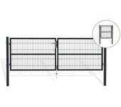 Puerta de malla razo 3m al.100cm + puerta razo 1m al.100cm gris