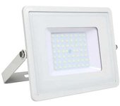 V-tac pro vt-50-w-n 50w led floodlight chip samsung smd warm white 3000k 4000lm 100° white slim body ip65 - sku 21409
