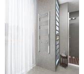 Aica radiador toallero cromado 160x50cm calefacción en sistema circuito de agua caliente 28 tubos calentador secador