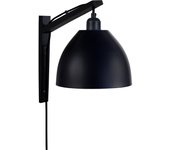 Aplique tosel kran celica metal arqueado madera negra d30 x h30 cm