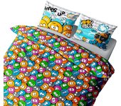 Funda nórdica emoji caritas sonrientes smile new en puro algodón made in italy cm. 155x200