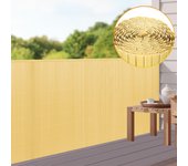 Pvc canisse para valla cortaviento de balcón de jardín, valla cortaviento de balcón bambú 80 x 400cm