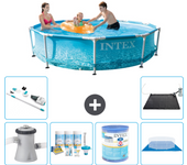 Paquete de piscina - intex - alrededor - 305x305x76 cm + accesorios a1381