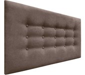 Dhome cabecero de tela acualine con 3 hileras de botones cabezal tapizado cama lujo (marrón, 105cm)